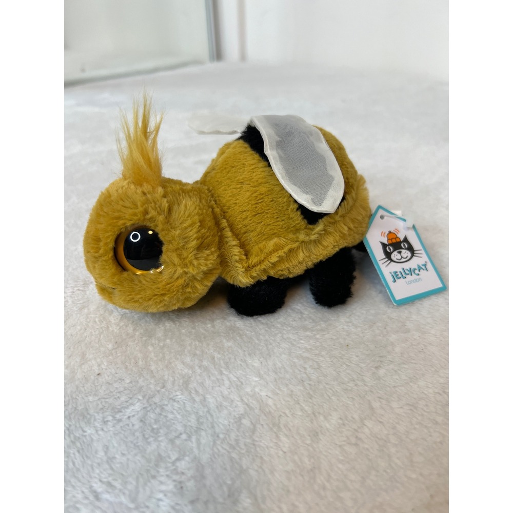 Jellycat Frizzles Bee Plush Yellow Black Bumblebee Stuffed Animal Retired NEW